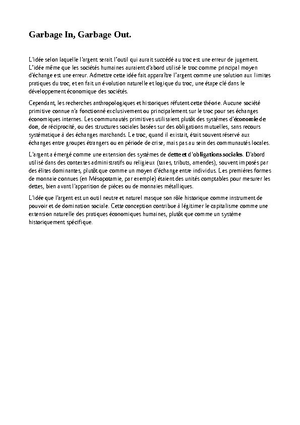 Miniature de Garbage in garbage out