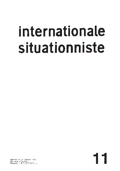 Miniature de Internationale situationniste. N°11 – Octobre 1967