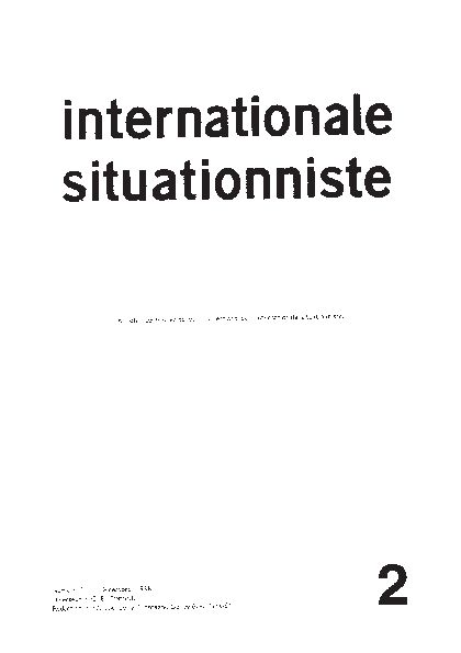 Miniature de Internationale situationniste. N°2 – Décembre 1958