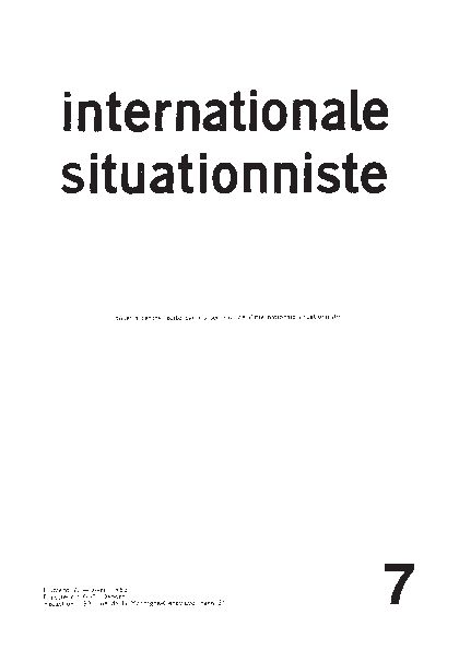 Miniature de Internationale situationniste. N°7 – Avril 1962