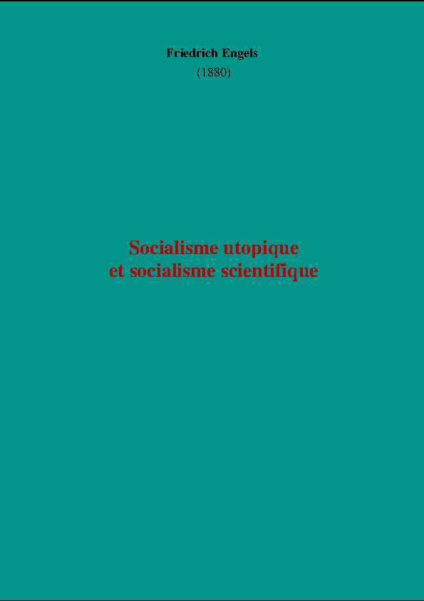 Miniature de Socialisme utopique et socialisme scientifique